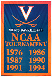 Appliqued University of Virginia Championship banner