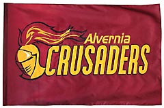 Alvernia Crusaders applique cheer flag