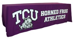 Applique table throw: TCU Horned Frog Athletics