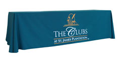 Custom golf club logo table throw