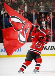 Applique logo flag for New Jersey Devils mascot