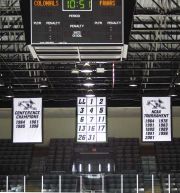 Hand-sewn Providence College Championship banners