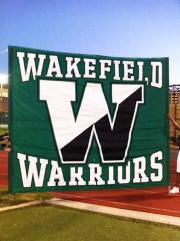 Applique Run Through banner for Wakefield Warriors