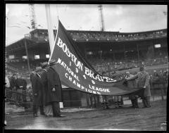 Boston Braves raising 1948 National League pennant