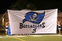 Brazoswood applique football bust out banner
