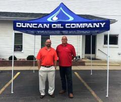 Custom popup tent for Duncan Oil