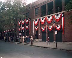 Bunting at Fenway Park, 1946, during the American League Pennant series