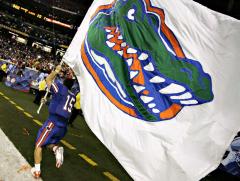 Football cheerleading flag for Florida Gators