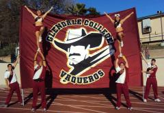 Glendale College huge applique banner for cheerleading