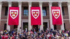 Huge custom applique banners for Harvard's commencement ceremonies