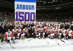 New York Islanders Arbour-1500 banner raising ceremony