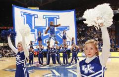 University of Kentucky hand sewn cheer logo banner