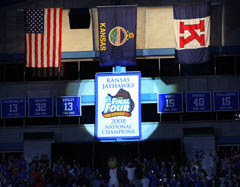 2008 NCAA National Champions Banner raising ceremony at Kansas University