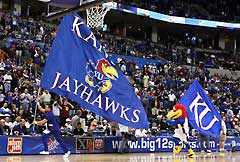 Kansas Jayhawks custom spirit flag