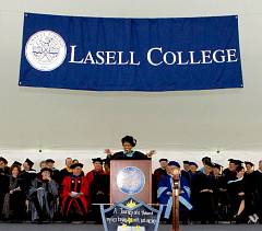 Lasell College custom school seal banner