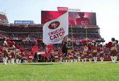 Applique run out flag for San Francisco 49ers