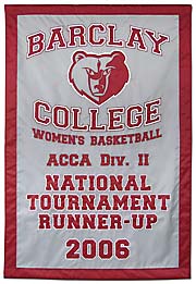 Custom Barclay College National Tournament banner