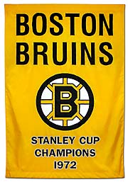 Hand sewn Boston Bruins 1972 Stanley Cup Champions banner