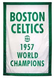 Boston Celtics 1957 World Champions fabric banner