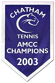 Custom applique Chatham Tennis championship banner
