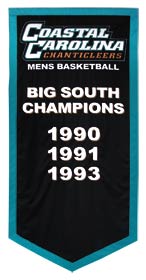 Custom Coastal Carolina University Big South Champions banner