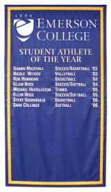 Emerson Student Athlete of the Year sewn fabric championship banner