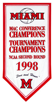 Custom Miami University 1988 achievement banner