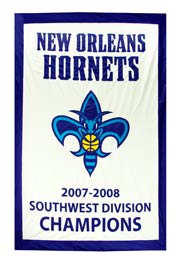 Custom New Orleans Hornets 2007-2008 Division Champions banner