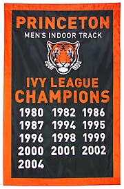 Hand-sewn Princeton Mens Track Ivy League Champions banner