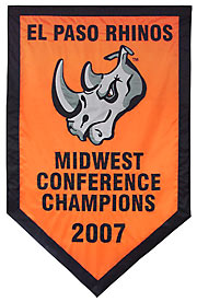 Custom El Paso Rhinos Conference Champions banner