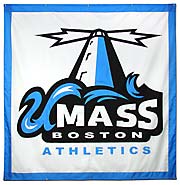 Hand-sewn University of Massachusetts logo banner