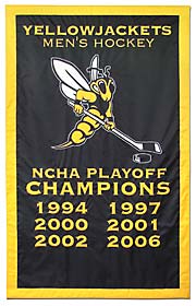Yellowjackets NCHA Championship banner, add-a-year