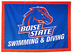 Custom Boise State Swimming and Diving travel banner