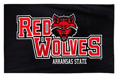 Arkansas State Redwolves applique spirit flag