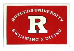 rutgers swimming custom travel banner