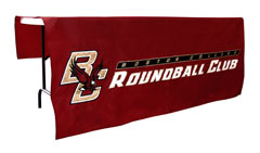 Custom sewn table cover: Boston College Roundball Club