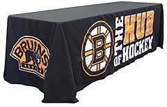 Custom applique table throw: Boston Bruins, the Hub of Hockey