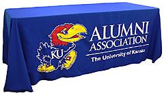 Custom table throw for KU Alumni Association