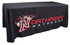 Custom applique table throw: Northridge Matadors