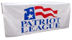 Hand sewn table cover: Patriot League