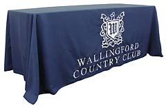 Custom tablecloth with a logo