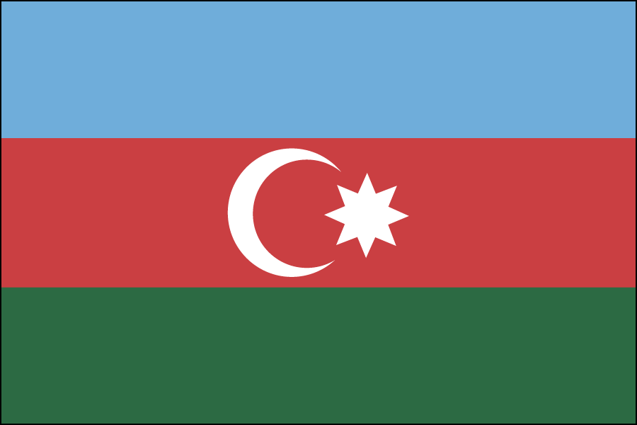 Nylon Azerbaijan Flag