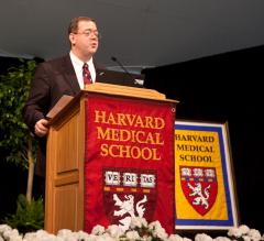 Harvard Medical School podium banner