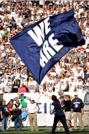 Penn State cheer spirit battle flags
