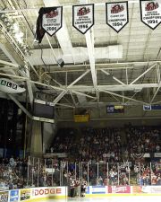 Applique Portland Pirates championship banners