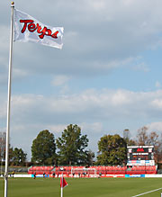 Appliqued Terps custom flag for University of Maryland