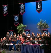 Custom applique gonfalons for Samford University commencement