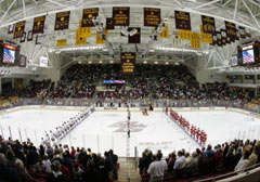 We make all the custom applique banners for Boston College's Conte Forum