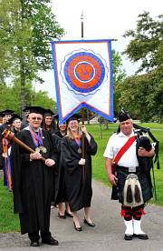 Keystone College gonfalon for commencement