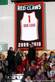 Maine Red Claws Fan Appreciation Custom hand-sewn banner